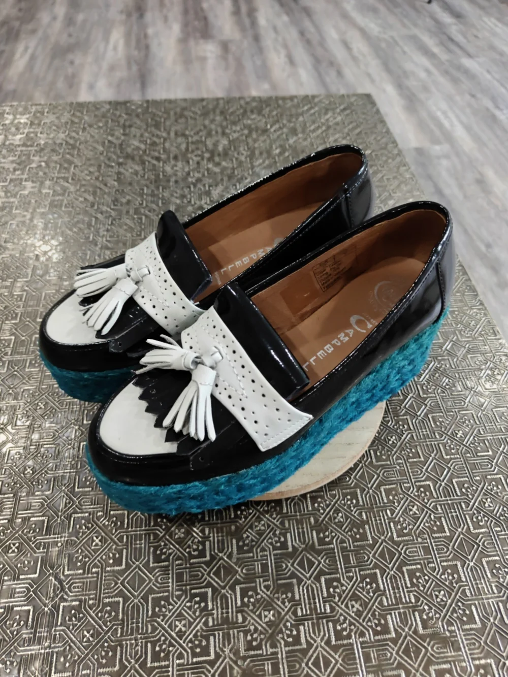 🐢 Jeffrey Campbell Termino platform espadrille loafer Size 7